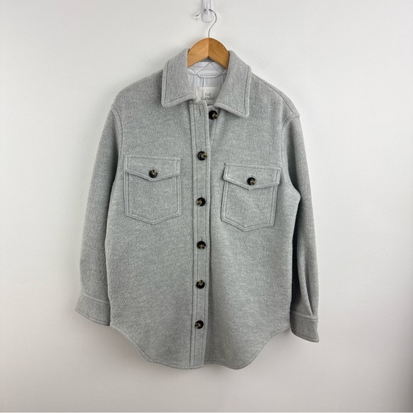 ARITZIA WILFRED Ganna Shirt jacket. Shacket. Light grey  size XS - Picture 8 of 8